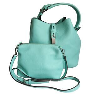 Charming Charlie Women's 2-Piece Light Green Hobo Crossbody Bag